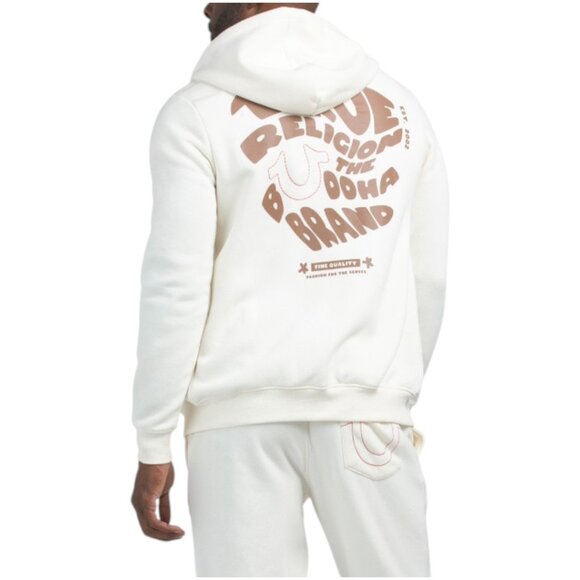 TRUE RELIGION Warp Embroidered Zip Hoodie - Picture 2 of 3